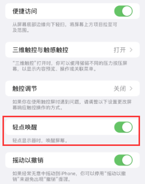 社旗县苹果授权维修站分享iPhone轻点无法唤醒怎么办 